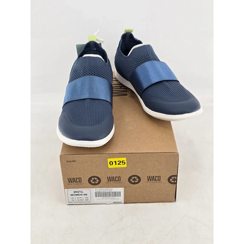 Revitalign Bristol Sneaker Women 9B Marine Blue Slip On Orthotic - New
